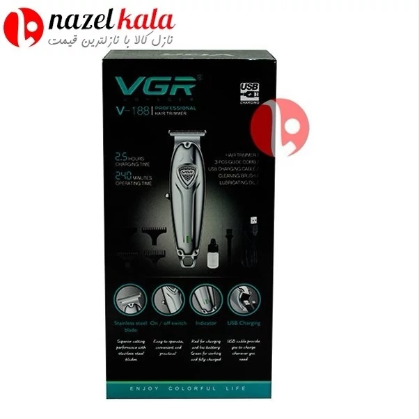 ماشین اصلاح موی صورت وی جی ار مدل V-188