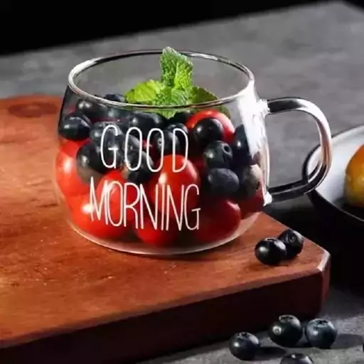 لیوان مدل پیرکس تپل Good Morning