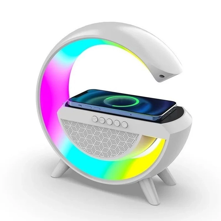 شارژر بی سیم و چراغ رومیزی اسپیکر دار BT-2301 15W BT-2301 15W wireless charger and desk lamp with