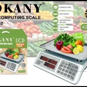 ترازو دیجیتال فروشگاهی سوکانی مدل SK-19080 ظرفیت 40 کیلوگرم دقت 2 گرم