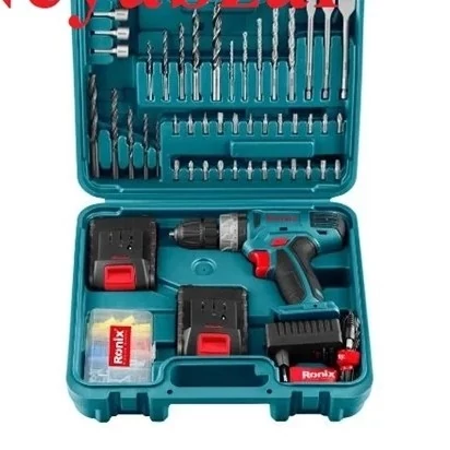 ست ترکیبی دریل چکشی شارژی 18 ولت rs-8019 رونیکس