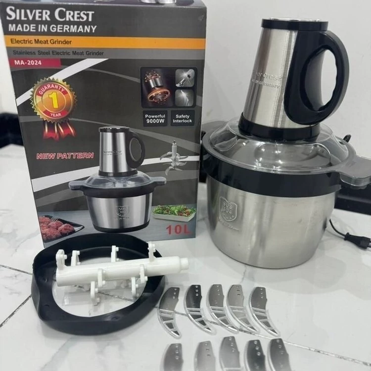 خردکن 10 لیتری سیلور کرست آلمان- 10 تیغه - موتور بزرگ 9000W وات