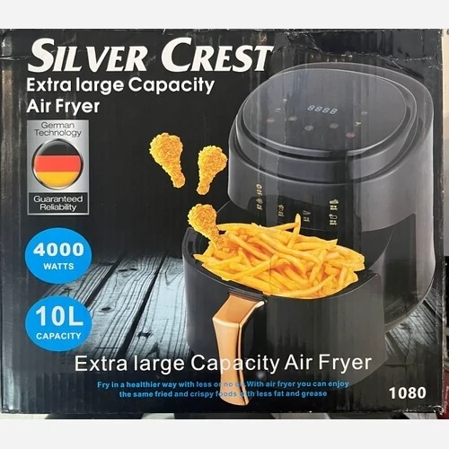 سرخ کن  هوا پز ایر فرایر بدون روغن 10 لیتری  تک المنت بزرگ سیلور کرست  هوا پز Silver Crest پخت رژیمی و خشک کن میوه