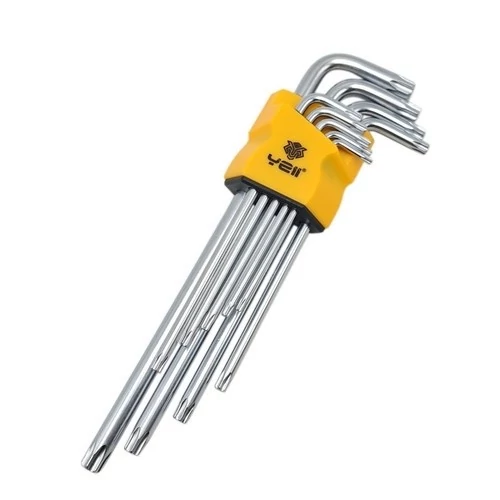 آچار آلن ستاره ای یلو مدل YE  5093 مجموعه 9 عددی