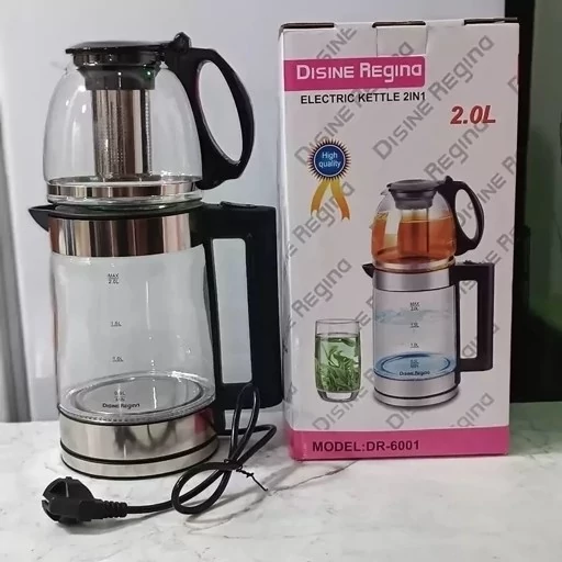 چایساز روهمی دسینی dessini regina کیفیت بالا 2000 وات کتری شیشه ای