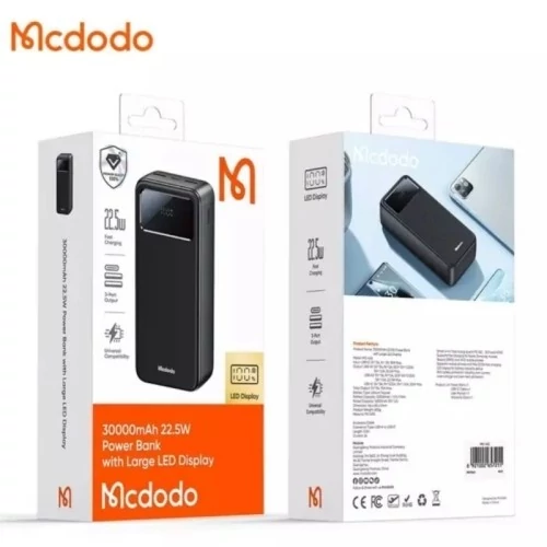 پاوربانک مک دودو مدل MC-4240 ظرفیت 30000 میلی آمپر ساعت