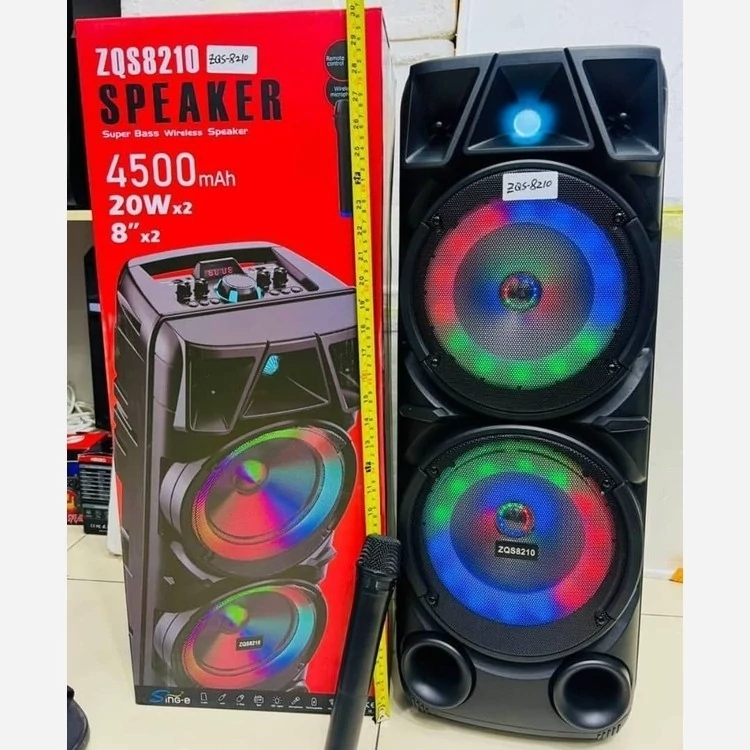 اسپیکر بلوتوثی اصلی مدل 8210 میکروفون و ریموت 16 اینچ باتری 4500