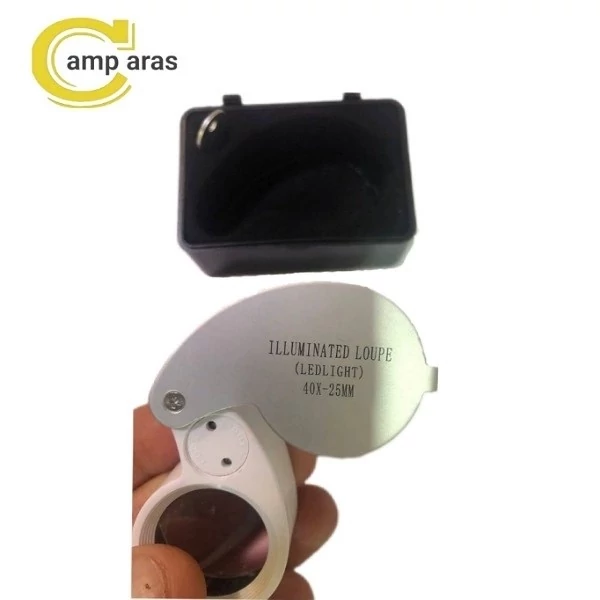 ذره بین چراغ قوه دار مدل 40X 25MM