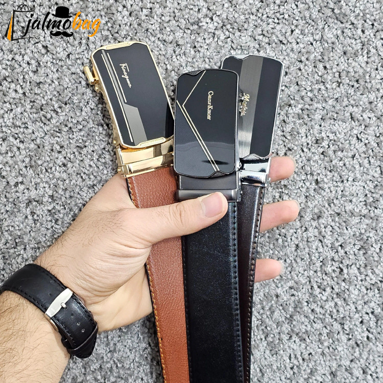 کمربند ریلی چرمی 3.5 سانت طول 125 سانتی متر